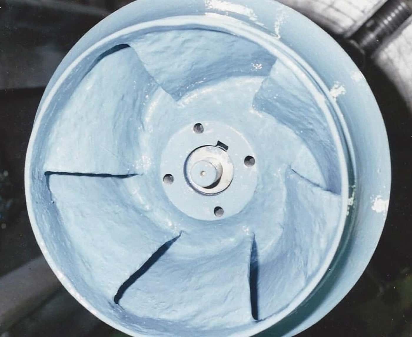 Centrifugal pump casing rebuilt and coated by AAS
