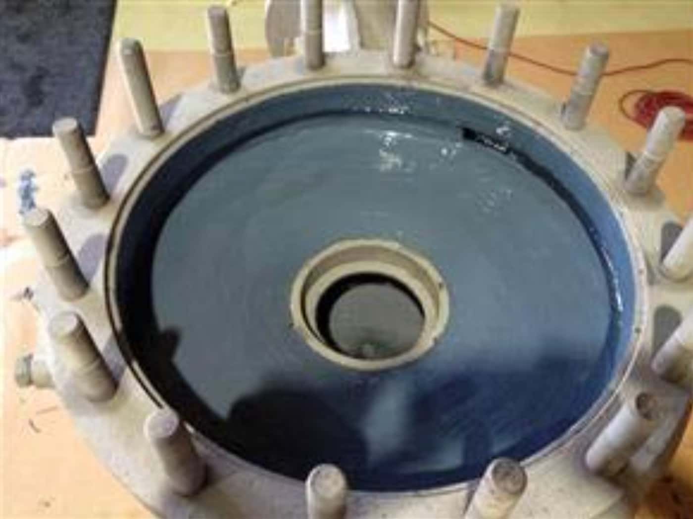 Stock pump internals rebuilt and coated by AAS to restore the hydraulic surface